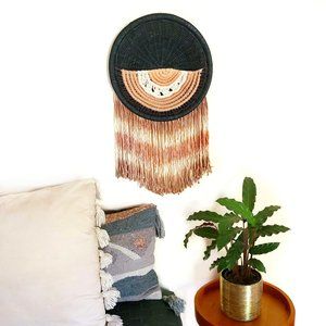 Boho Macrame Dip Dyed Wall Hanging